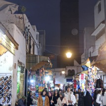 Street Rue Souika at night